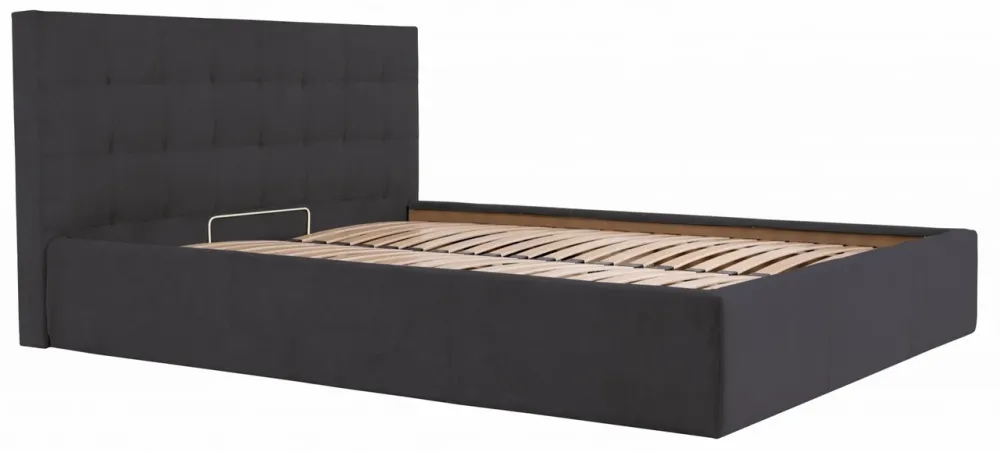 Кровать Двуспальная Chester New Comfort 180 х 190 см Мисти Dark Grey С подъемным механизмом и нишей для белья Темно-серый Киев - изображение 3