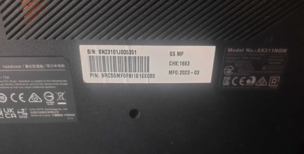 Ноутбук ігровий Gigabyte G5 MF + Подарунок Ведмедик Gigabyte AORUS M2. Київ - фото 2