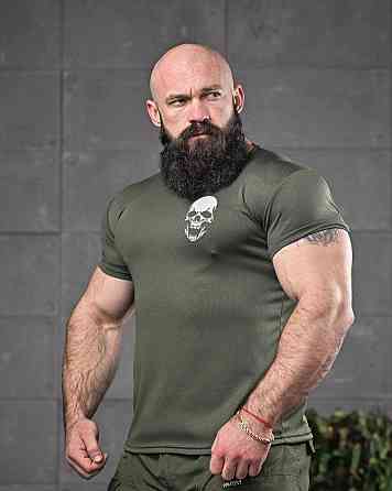 Тактическая потоотводящая футболка odin дальше бога нет олива ДЛ6546 Одесса