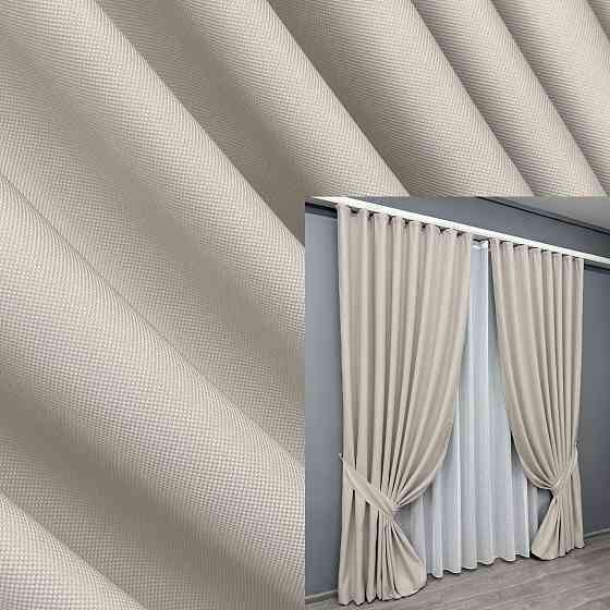 Комплект готових штор VR-Textil Рогожка TERRA LUXE № 1859ш Попелястий 200х290 см 2 шт (32-193) Київ