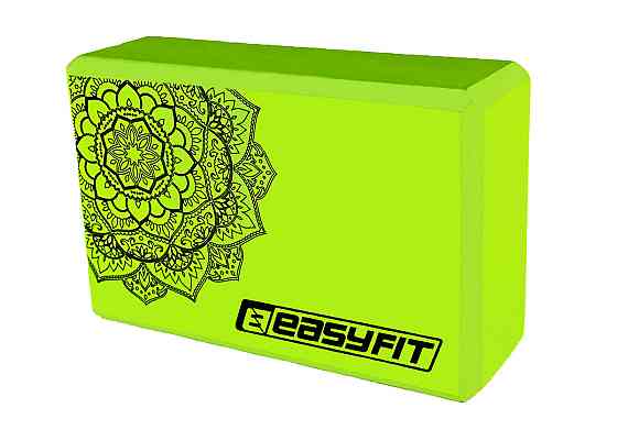 EasyFit Блок для йоги EasyFit EVA з малюнком салатовий Коломия