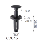 Кліпса натискна зі штирьком ClipsS 11634 — Chrysler, Dodge, Fiat, Lancia | 6504521 Ковель