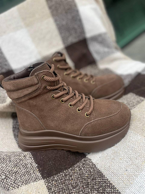 ITTS Кросівки жіночі ITTS -24 шоколадні (зима, шкіра натуральна) (5684) 38 Коломыя - изображение 1