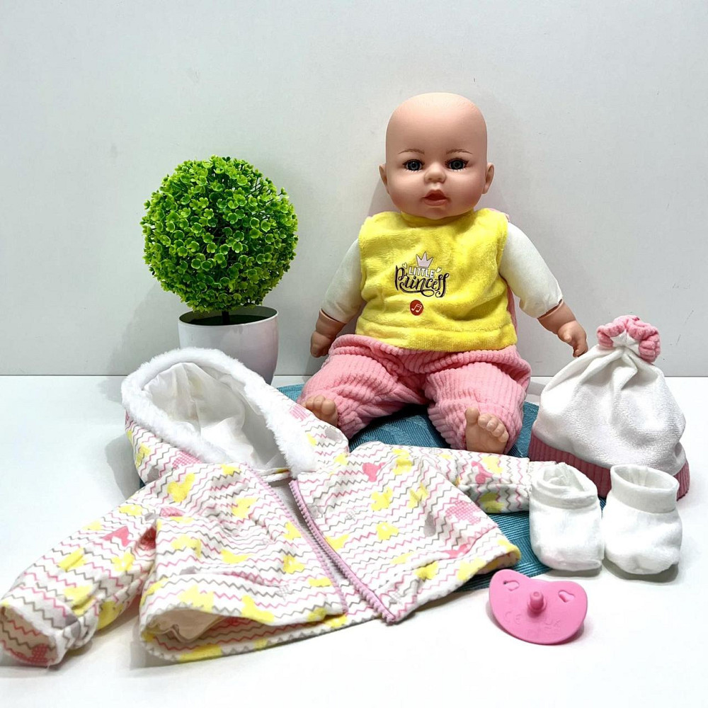 Кукла-пупс м'яконабивна з соскою та звуковими ефектами укр мова 42см Вид 1 (M 5919 I UA) Чернігів - фото 4
