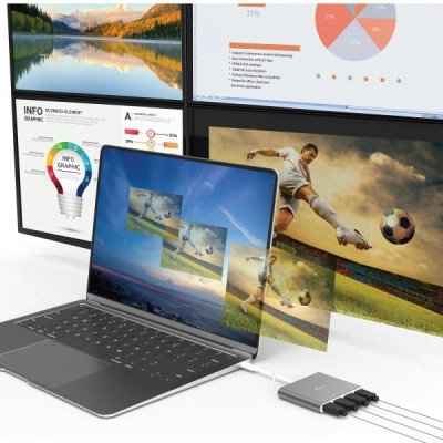 Адаптер USB-C to 4xHDMI F quad display J5create (JCA366-N) Вінниця - фото 6