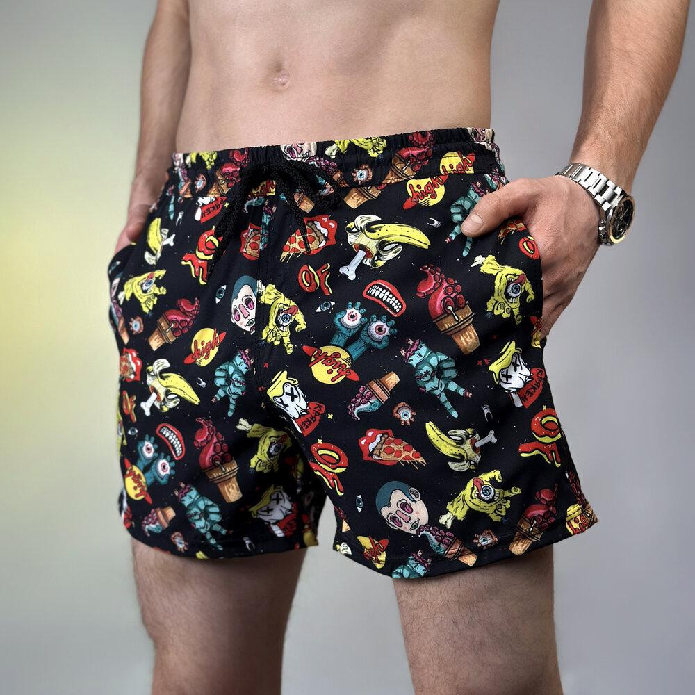 Принтовані чоловічі шорти для плавання Pobedov Pool day Chortyky Київ - фото 4