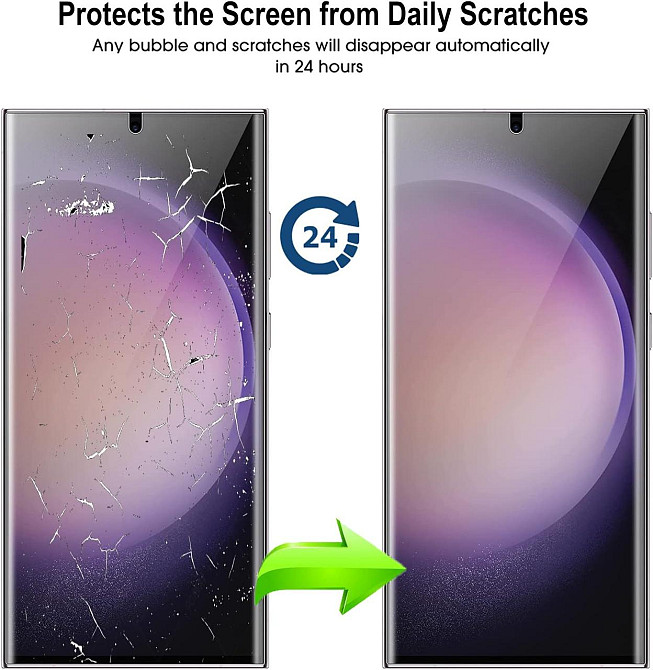 Защитная пленка для экрана Samsung Galaxy S23 Ultra Прозрачная гидрогелевая 2 шт самовосстанавливающаяся Киев - изображение 2
