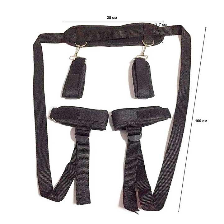 БДСМ бандаж для фиксации рук и ног - Черный - Cадо-мазо Винница - изображение 3