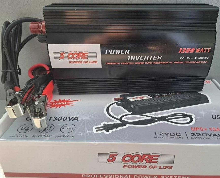 Инвертор с зарядкой 1300W 15А Преобразователь 12V в 220V БДЖ. Киев - изображение 3