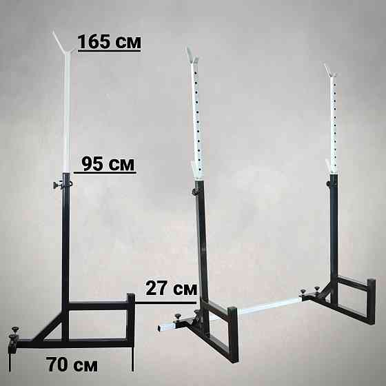 Скамья с отрицательным наклоном + Стойки под штангу 40 на 40 мм Стойки, скамьи для жима и приседаний Киев