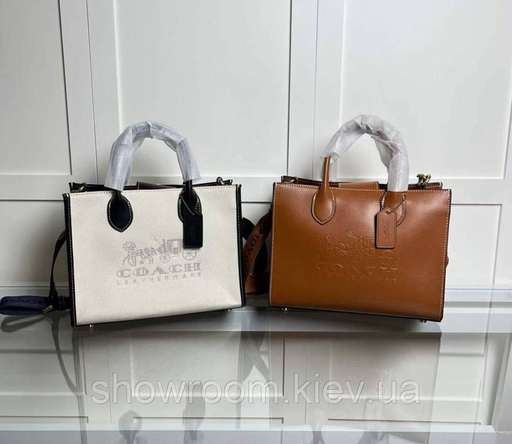 Жіноча сумка середніх розмірів Coach Ace біла Київ - фото 5
