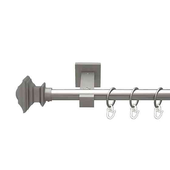 Карниз Orvit Борджеза металевий однорядний техно гладка труба кільце металеве Сатин 19 мм 300 см (00-00027262) Львів