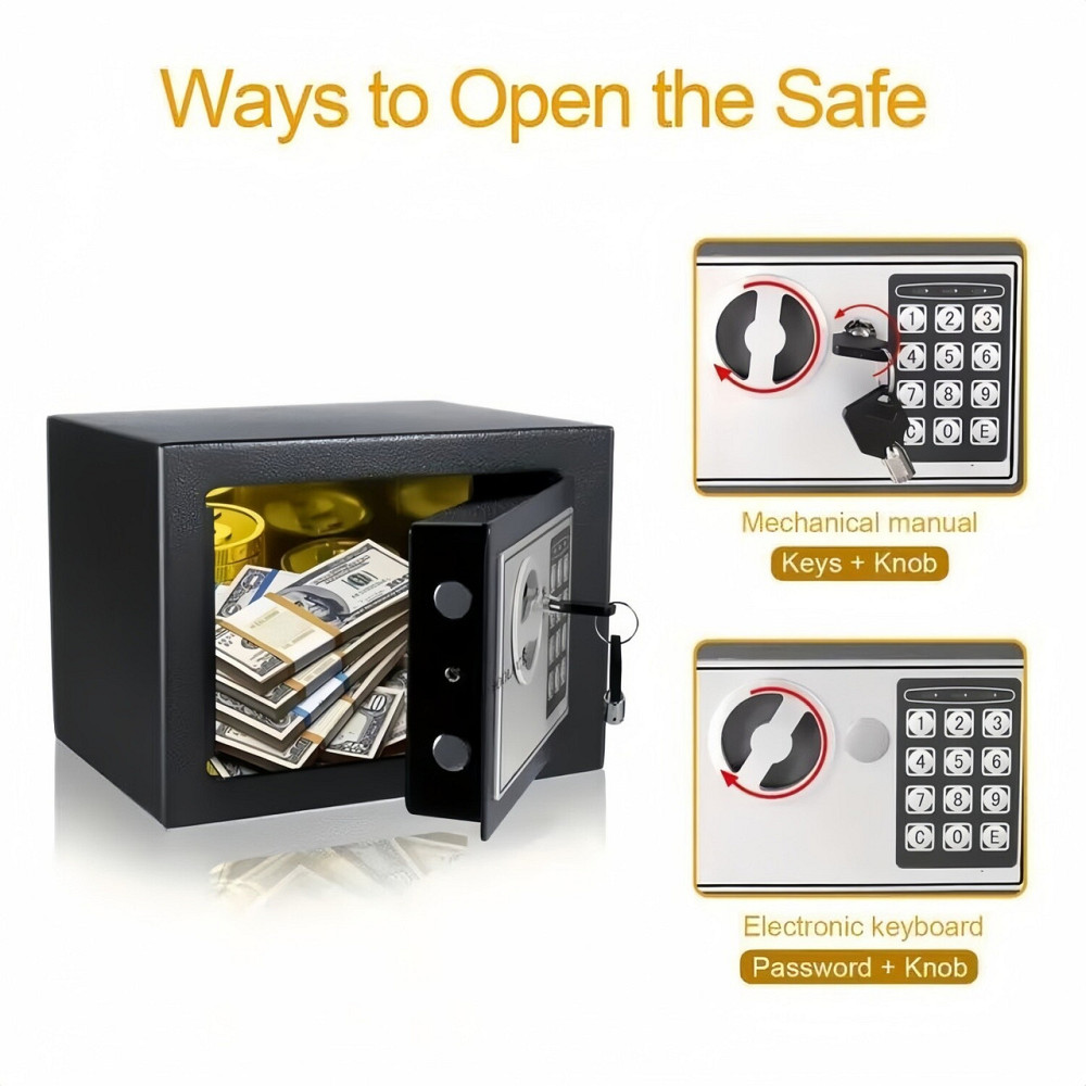 Цифровой сейф для дома и офиса с паролем и ключом Киев - изображение 8