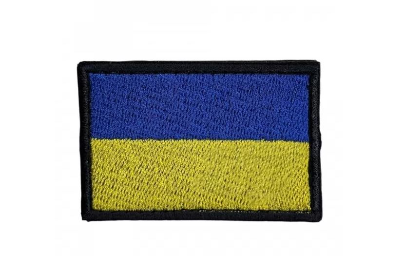 Шеврон флаг ДСНС Украины на липучке Velcro 6×4 см – вышитая нашивка для форменной одежды Харьков - изображение 1