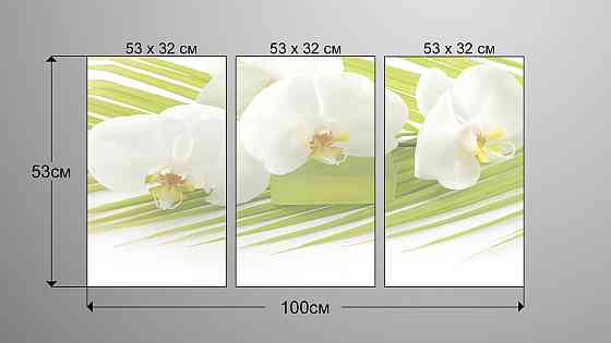 Модульна картина Білі Квіти Art-34_3А Київ