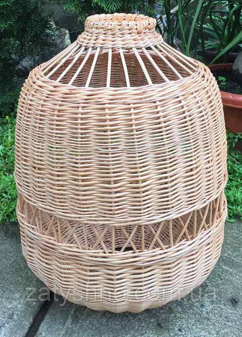 Плетена люстра фігурна | люстри плетена з лози  | люстра плетена в ресторан Київ - фото 2