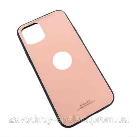 IPhone 11 pro скляний рожевий чохол Glass Case Одеса