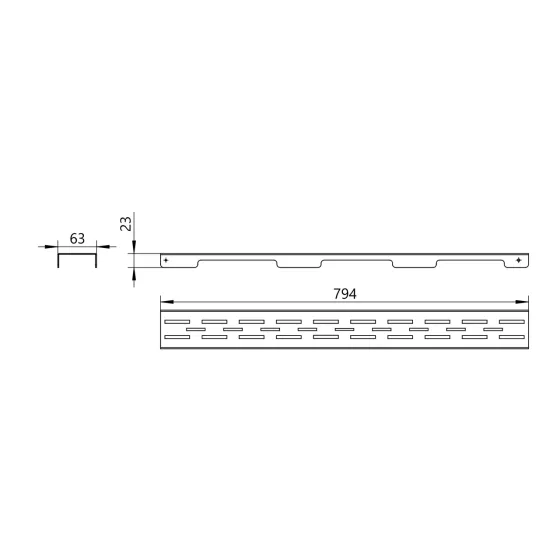Решетка для линейного трапа Qtap Grate FD800 (NKS) Киев
