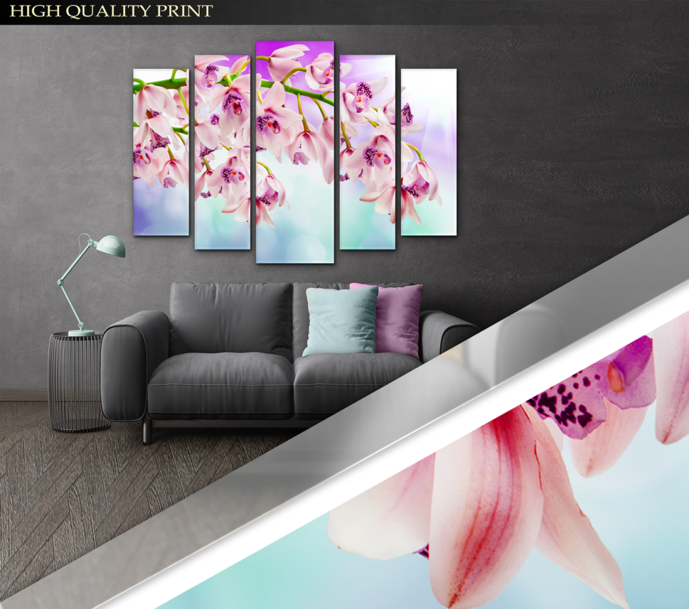 Модульна картина Квіти Орхідея Art-265_5 ( 80х118см ) Київ - фото 3
