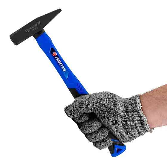 Молоток слюсарний із фібергласовою ручкою та гумовою протиковзною накладкою (300 г) FORSAGE F-T7603 Одеса