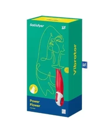 Вибратор в форме Цветка с мягкими лепестками Satisfyer Vibes Power Flower, красный Sex Aura Киев