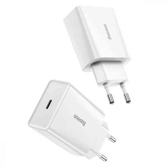 Мережевий зарядний пристрій Baseus Speed Mini PD Charger 20W 1 Type-C білий Львів