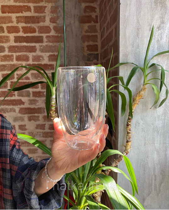 Кухоль чашка подвійне дно Olens "Біг Джон" 500 мл прозорий Київ - фото 2