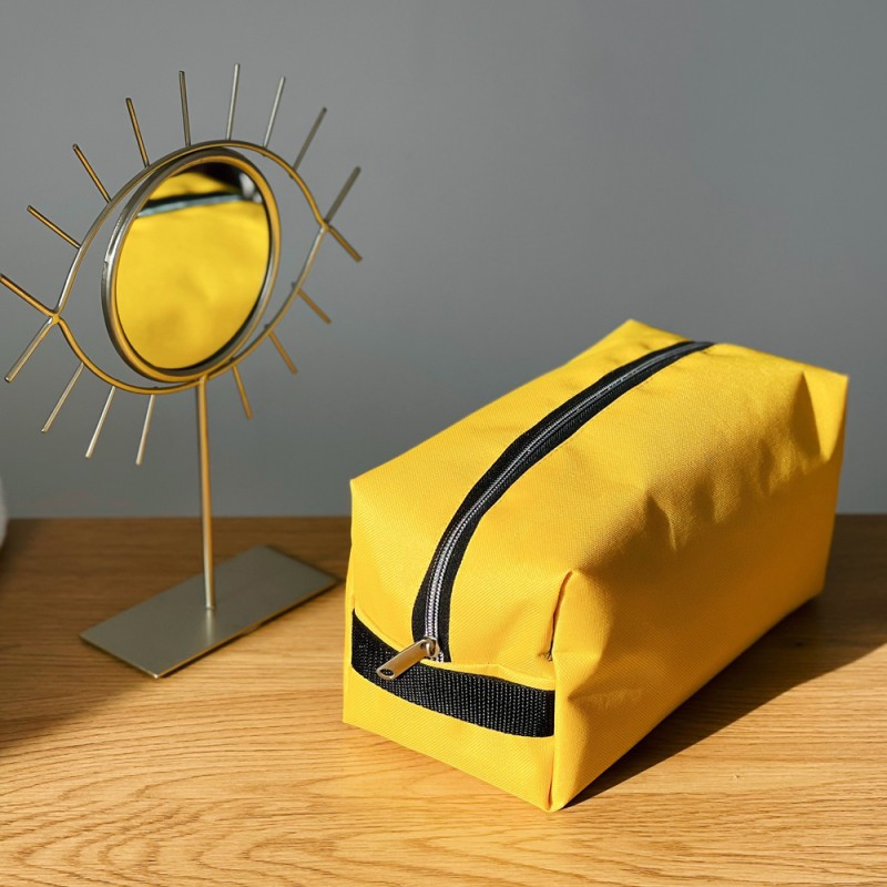 Большая яркая косметичка 26х14х12 см (Желтый) Сумы - изображение 1