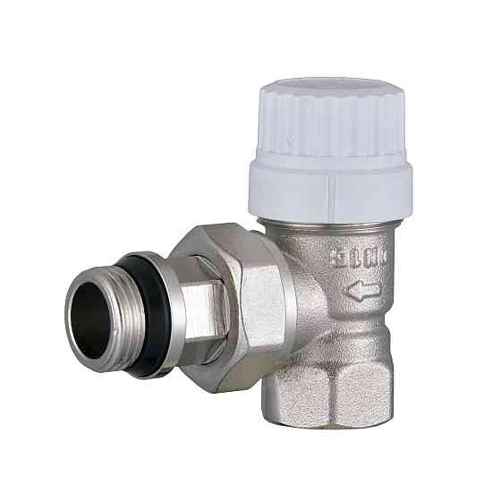 Кран радиаторный угловой Q PROFESSIONAL 1/2″ NV-QP5017 под термоголовку с уплотнителем Киев