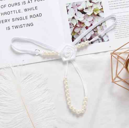 Труси з перлами one size білий Київ