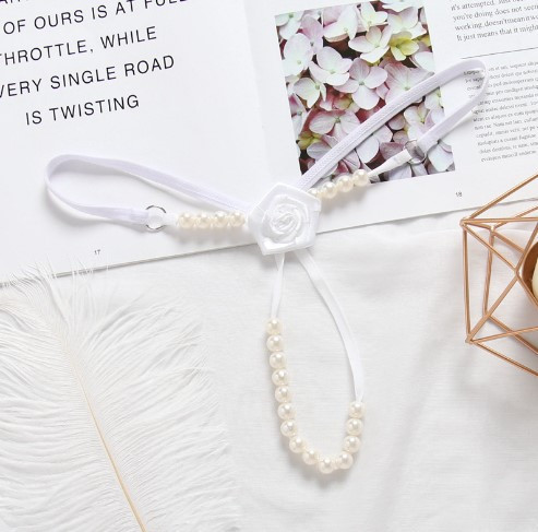 Трусы с жемчугом one size белый Киев - изображение 2