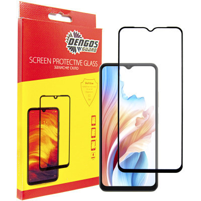 Стекло защитное Dengos Oppo A18 (black) (TGFG-324) Винница - изображение 1