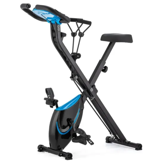 Велотренажер магнітний Gymtek FX600 складаний з еспандерами чорний із синім Київ