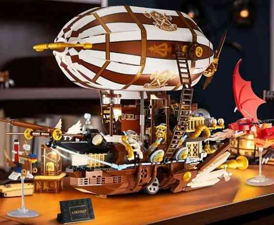 Детский конструктор корабль воздушный дирижабль военный пират 1283 шт. Харьков