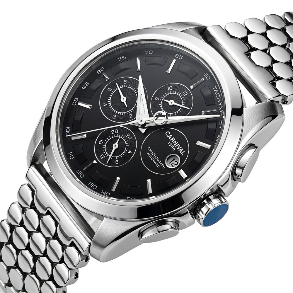 Часы мужские механические Carnival Genius Silver Honey (2 ремешка) Киев - изображение 1