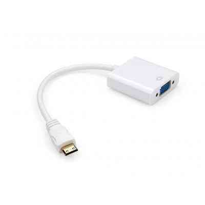 Переходник HDMI C M to VGA F 0.15m Vinga (HDMICMVGAF-01) Винница