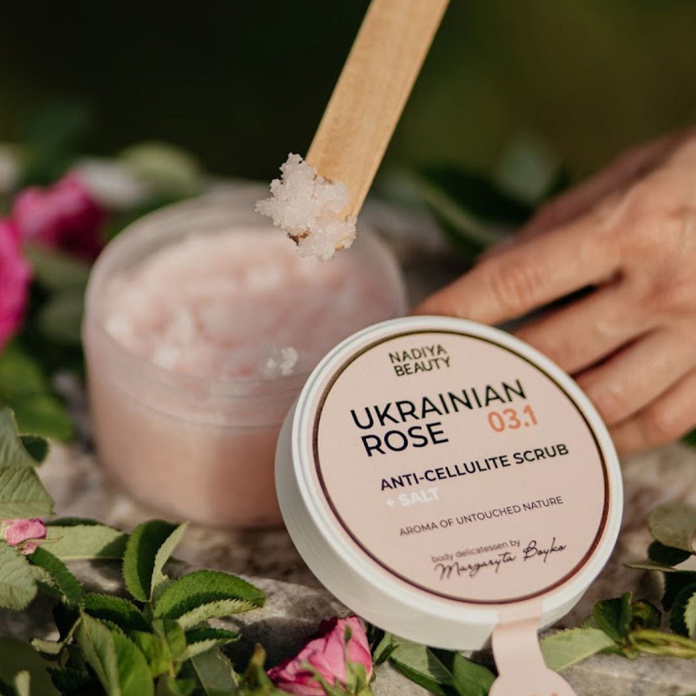 Антицелюлітний скраб для тіла + Сіль Ukrainian Rose 200 мл Київ - фото 3