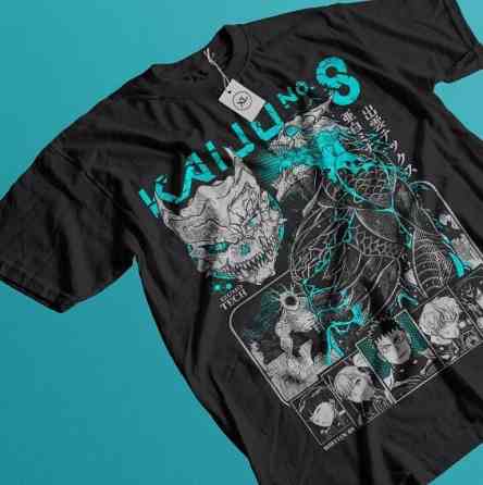 Футболка аниме Каиджу Но Мина Схиро оверсайз (S/M/L) Черний AnimeJ1040 Днепр