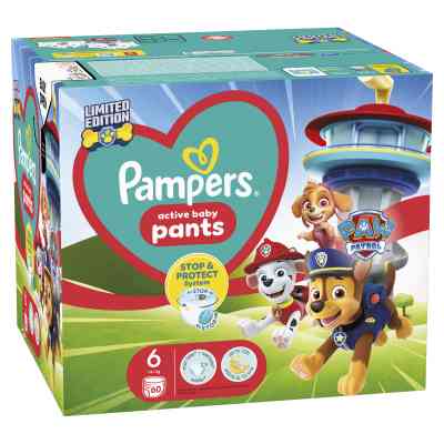 Подгузники Pampers Extra Large Размер 6 (14-19 кг) Paw Patrol 60 шт (8006540863657) Винница