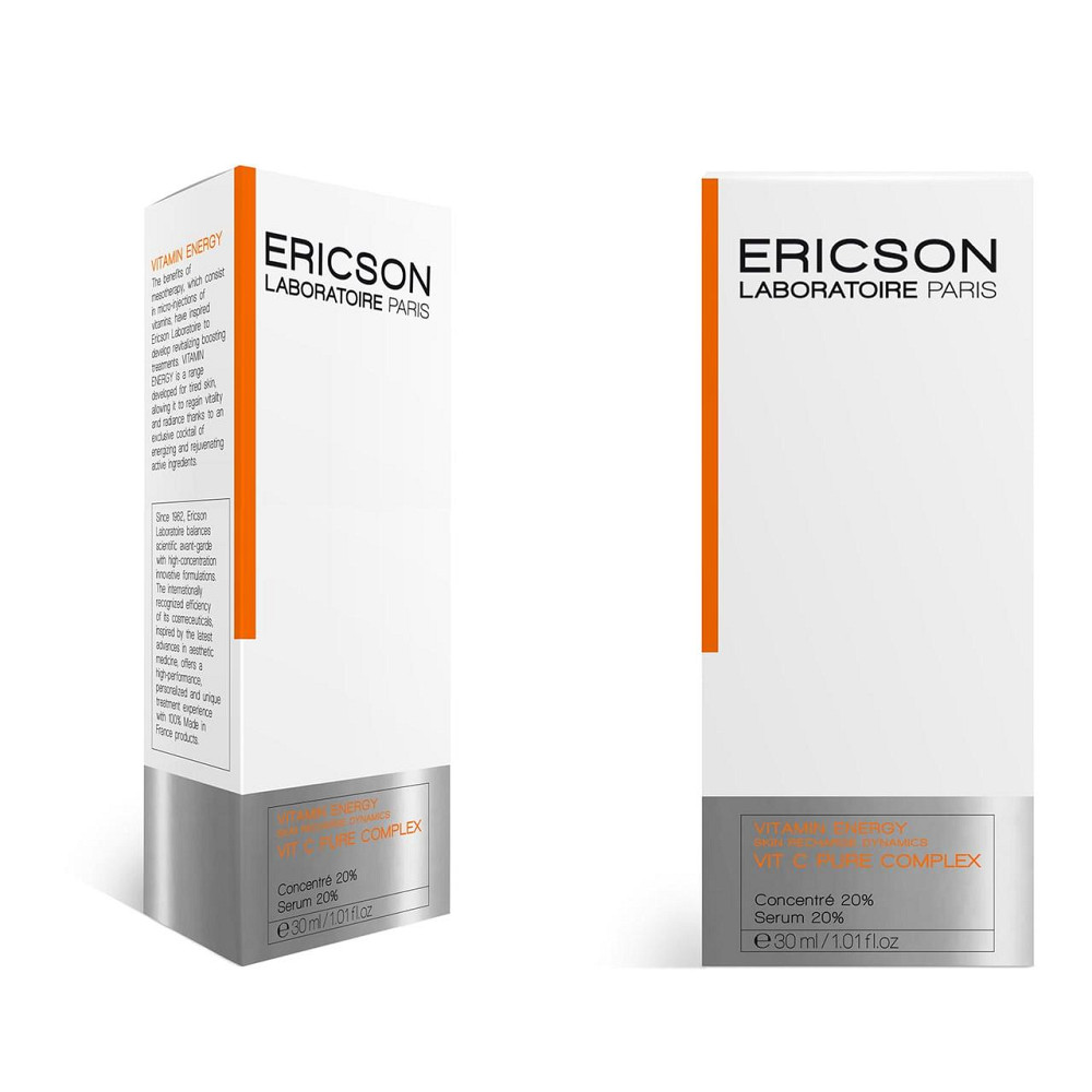 Cироватка 20% концентрована  з вітаміном С VIT C PURE COMPLEX ERICSON LABORATOIRE, 30 мл Дніпро - фото 2