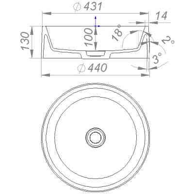 Раковина GRANADO Toro black (gbs0401) Вінниця