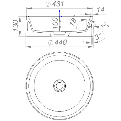 Раковина GRANADO Toro black (gbs0401) Вінниця - фото 5