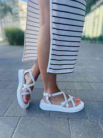 No brend Босоніжки жіночі A-1 білі (літо, шкіра натуральна) (5147) 37р.38р.39р. Коломия