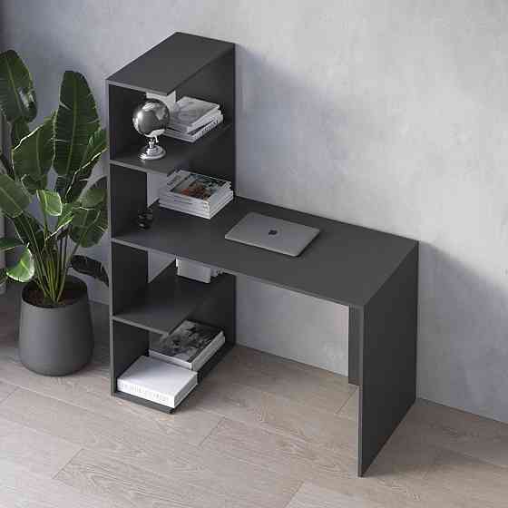 Комп’ютерний стіл VAYS M-16, письмовий з боковим стелажем зліва, ЛДСП, 120×60×148 см - для дому, навчання, офісу Львів