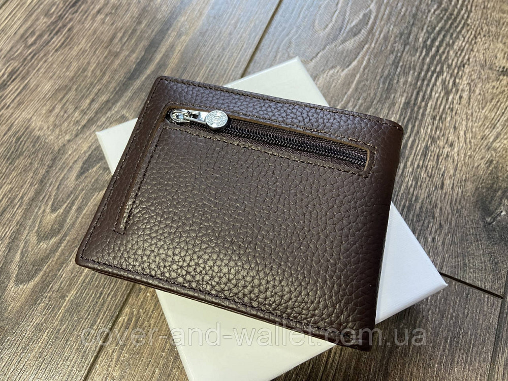 Коричневый маленький мужской кошелек на магнитах с зажимом Boston B 460 Киев - изображение 6