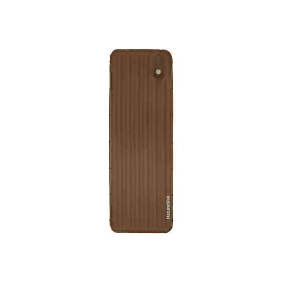 Матрас надувной одинарный Naturehike CNK2450WS035, 95 мм, со встроенной помпой, коричневый Ровно