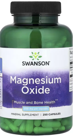 Магній цитрат Swanson Magnesium Oxide 200 mg 250 капс Київ