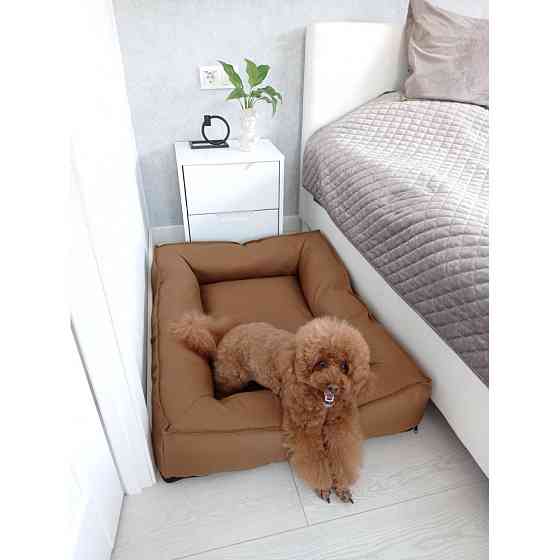 Водонепроникний лежак лежанка спальне місце для тварин зі знімним чохлом коричневий 10074 XL (105 см) Київ