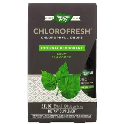 Витаминно-минеральный комплекс Nature's Way Хлорофилл в каплях, вкус мяты, Chlorofresh, Chlorophyll Drops, 59 мл (NWY-10008) Винница - изображение 2