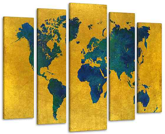 Модульна картина Карта світу Art-331_5 ( 80х118см ) Київ